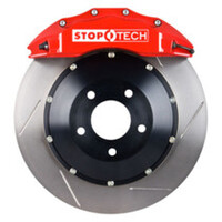 StopTech 10-16 Hyundai Genesis Coupe Front BBK - ST-60 Caliper Silver / 2pc Slotted 355x32mm Rotor