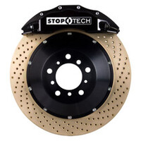 StopTech Porsche 911 05-10 Carrera Front BBK ST-60 Caliper Black / 2pc Drilled 380x32mm Rotor