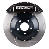 StopTech Porsche 911 05-10 Carrera Front BBK ST-60 Caliper Black / 2pc Zinc Slotted 380x32mm Rotor