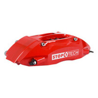 StopTech 90-92 Porsche Carrera 2 Front BBK ST-40 Caliper Red / 2pc Zinc Slotted 355x32mm Rotor