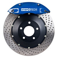 StopTech 06-10 VW Golf/Jetta Front BBK ST-40 Caliper Silver / 2pc Zinc Drilled 328x28mm Rotor