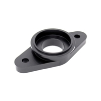 Torque Solution Billet Stock to Tial Blowoff Valve Adapter(Black): Mitsubishi Eclipse/Talon1G 90-94