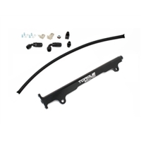 Torque Solution Mitsubishi Evo X Billet Aluminum Fuel Rail - Black