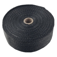 Torque Solution Fiberglass Exhaust Wrap Universal 1inx50ft - Black