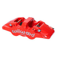 Wilwood Caliper - Aero4-DS Forged Four-Piston Caliper Black 1.12in Piston 1.10in Rotor - Black