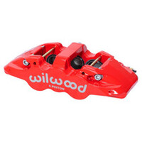 Wilwood Caliper-Forged DynaliteI w/Dust Seal-Red 4.04in Pistons, 1.25in disc,