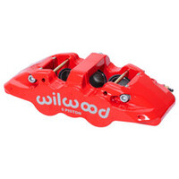 Wilwood Caliper-Forged Dynalite w/Dust Seal-Red 4.04in Pistons 1.25 Disc