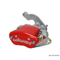 Wilwood Caliper-MC4 Mechanical-L/H - Red w/ Logo 1.19in Piston .81in Disc