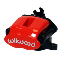 Wilwood Caliper-Combination Parking Brake-Pos 1-L/H-Red 34mm piston .81in Disc