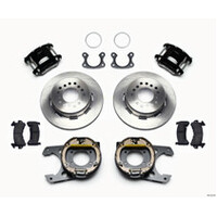 Wilwood D154 P/S Park Brake Kit Red Small Ford 2.66in Offset