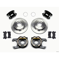 Wilwood D154 P/S Park Brake Kit Red Chevy 12 Bolt 2.75in Off w/ C-Clips