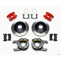 Wilwood D154 P/S P-B Kit Drilled-Red Big Ford New Style 2.36in Offset