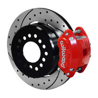 Wilwood D154 P/S P-B Kit Drilled-Red New Big Ford 2.50in Off Front Mount