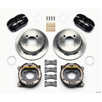 Wilwood Dynapro Low-Profile 11.00in P-Brake Kit - Red Ford 7.5in Rear 2.80 Offset - 4-Lug