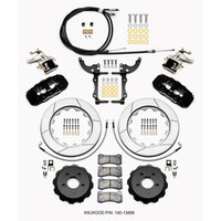 Wilwood AERO4 / MC4 Rear Kit 14.00 Drilled 2015-Up Mustang w/Lines & Cables