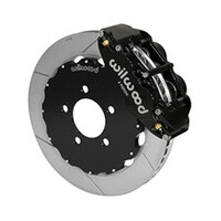 Wilwood Narrow Superlite 6R Front Big Brake Kit 12.88in Drilled Black 05-11 Ford Crown Victoria