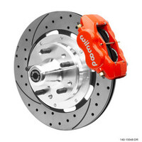 Wilwood 55-57 Chevrolet Bel Air Forged Narrow Superlite 6R Front Big Brake Kit - Red