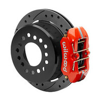 Wilwood Small Ford 11 in. Forged Dynapro Low-Profile Rear Parking Brake Kit (Drilled & Slotted)