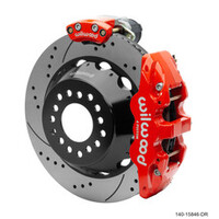 Wilwood Narrow Superlite 4R Rear P-Brk Kit AERO4 14in Rotor Big Ford New Style 2.5in Off - Red