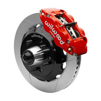 Wilwood Superlite 6R Front Brake Kit for 63-87 Chevy C10 Prospindle13.06 in Diameter, Red Calipers