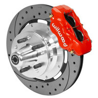 Wilwood Forged Dynalite Rear Electronic Parking Brake Kit 12.19in Rotor New Style Bronco - Red