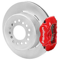 Wilwood Chevrolet 7-5/8in Rear Axle Dynalite Disc Brake Kit 12.19in Drill/Slot Rotor Red Caliper