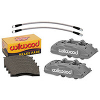 Wilwood 65-67 Ford Mustang D11 Calipers w/ Pads & Lines - Black