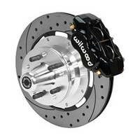 Wilwood Forged Dynalite Rear Parking Brake Kit - Drilled & Slotted Rotors (Black)