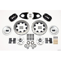 Wilwood Forged Dynalite Front Kit 12.19in Drilled Polished 71-80 Pinto/Mustang II Disc & Drum