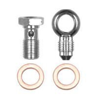 Wilwood Banjo Fitting Kit -3 male to 7/16 Banjo Bolts & Crush Washers (2 qty)