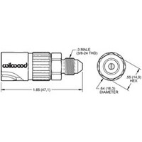 Wilwood Quick Disconnect - Male Side -3 AN