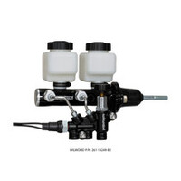 Wilwood Tandem Remote M/C Kit w L/H Brkt & Prop Valve - 7/8in Bore Ball Burnished-W/Pushrod