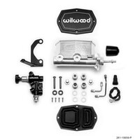 Wilwood Compact Tandem M/C - 7/8in Bore w/RH Bracket and Valve (Pushrod) - Black