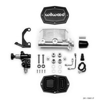 Wilwood Compact Tandem M/C - 1in Bore w/RH Bracket and Valve - Black