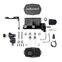 Wilwood Mopar Compact Tandem M/C Kit w/ Combination Valve & Pushrod 15/16in Bore - Chrome