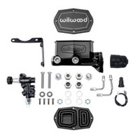 Wilwood Mopar Compact Tandem Master Cylinder Kit w/ Combination Valve 1in Bore - Chrome