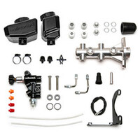 Wilwood Remote Tandem M/C Kit w/Brkt and Valve - 1.12in Bore Black