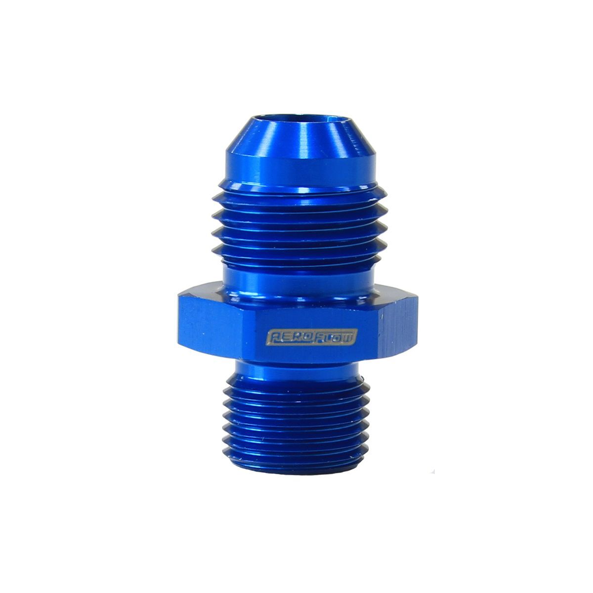 Aeroflow M12 x 1.0mm to -6AN Male Flare Adapter - Blue